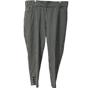 89th and Madison Black& White Check Pull On Pants size XL